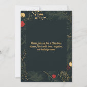 Elegante kerstdiner uitnodiging vieren (Achterkant)