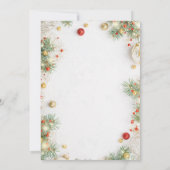 Elegante kerstdinercade uitnodiging (Achterkant)
