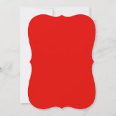 Elegante Kerstelf op rood & wit Kaart (Achterkant)