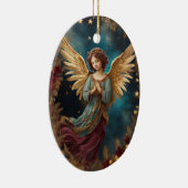 Elegante kerstengel keramisch ornament (Rechts)