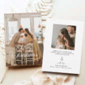 Elegante kerstfamilie foto vakantie Kaart