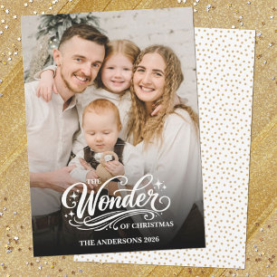 Elegante kerstfamiliefoto feestdagenkaart