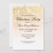 Elegante Kerstfeest Gouden Bokeh Sparkle Lights Kaart (Voorkant)