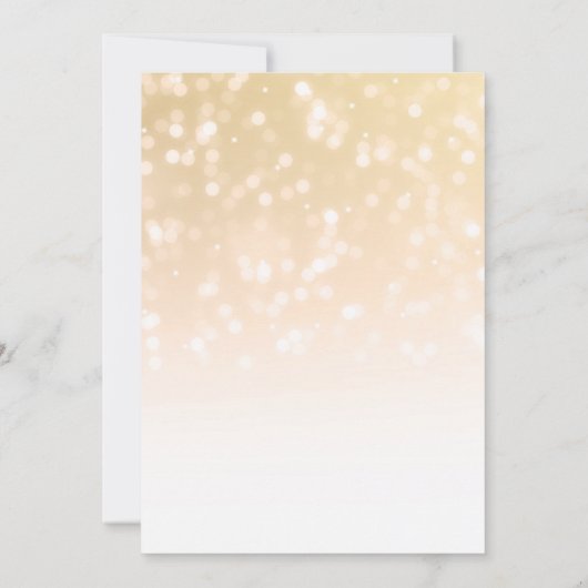 Elegante Kerstfeest Gouden Bokeh Sparkle Lights Kaart (Achterkant)