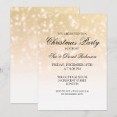 Elegante Kerstfeest Gouden Bokeh Sparkle Lights Kaart (Voorkant / Achterkant)