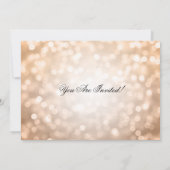 Elegante kerstfeest koperen glitter lichten kaart (Achterkant)