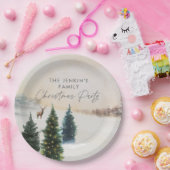 Elegante kerstfeest papieren borden papieren bordje (Feest)