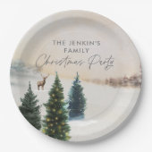 Elegante kerstfeest papieren borden papieren bordje (Voorkant)