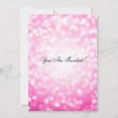 Elegante kerstfeest roze glitter lichten kaart (Achterkant)