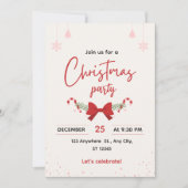 Elegante kerstfeest uitnodiging (Voorkant)
