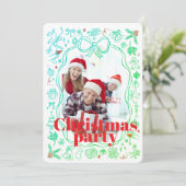 Elegante Kerstfeest Uitnodiging (Staand voorkant)