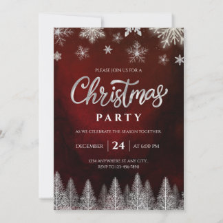 Elegante kerstfeest uitnodiging