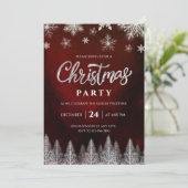 Elegante kerstfeest uitnodiging (Staand voorkant)
