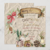 Elegante kerstfeest uitnodiging (Voorkant / Achterkant)