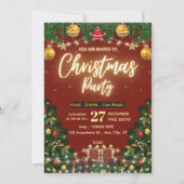 Elegante kerstfeest uitnodiging (Achterkant)