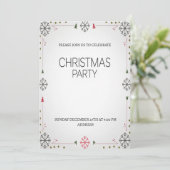 Elegante Kerstfeest Uitnodiging (Staand voorkant)