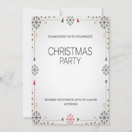 Elegante Kerstfeest Uitnodiging