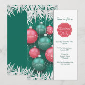 Elegante kerstfeest uitnodiging (Voorkant / Achterkant)