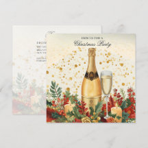 Elegante kerstfeest uitnodiging