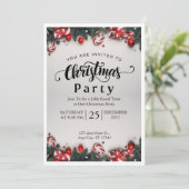 Elegante kerstfeest uitnodiging | (Staand voorkant)