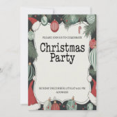 Elegante Kerstfeest Uitnodiging (Voorkant)