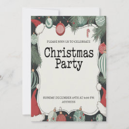 Elegante Kerstfeest Uitnodiging