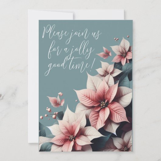 Elegante kerstfeest uitnodiging Kaart (Achterkant)