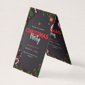 "Elegante kerstfeest uitnodigingen & Holiday Dec" (Voorkant)