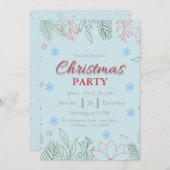 Elegante Kerstfeestelijke Uitnodiging voor een Ker (Voorkant / Achterkant)