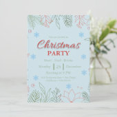 Elegante Kerstfeestelijke Uitnodiging voor een Ker (Staand voorkant)