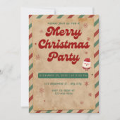 Elegante kerstfeestuitnodiging -  kaart (Voorkant)