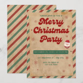 Elegante kerstfeestuitnodiging -  kaart (Voorkant / Achterkant)