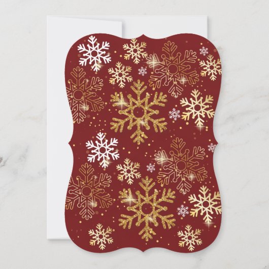 Elegante kerstfeestuitnodigingen kaart (Achterkant)