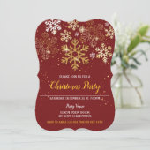 Elegante kerstfeestuitnodigingen kaart (Staand voorkant)