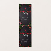 "Elegante kerstfeestuitnodigingen & Kerstversierin Kaart (Binnenkant ongevouwen)