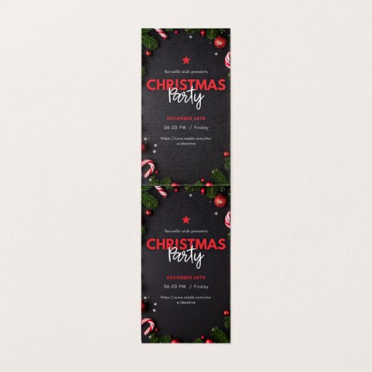 "Elegante kerstfeestuitnodigingen & Kerstversierin Kaart (Binnenkant ongevouwen)