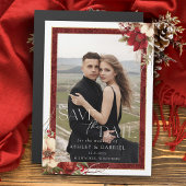 Elegante kerstfoto Bewaar de datum Magnetische Uitnodiging