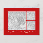 Elegante kerstfoto briefkaart sjabloon (Voorkant)