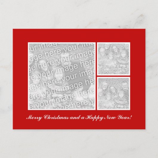 Elegante kerstfoto briefkaart sjabloon (Voorkant)