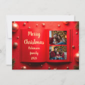 Elegante kerstfoto kaart 2027 (Voorkant)