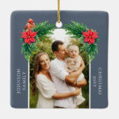 Elegante kerstfoto keramisch ornament (Achterkant)