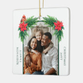 Elegante kerstfoto keramisch ornament (Links)