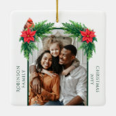 Elegante kerstfoto keramisch ornament (Achterkant)