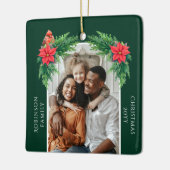 Elegante kerstfoto keramisch ornament (Links)