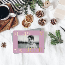 Elegante Kerstfoto Merry and Bright