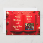 Elegante kerstfotokaart 2026 feestdagenkaart (Voorkant)