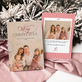 Elegante kerstfotokaart kaart