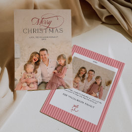 Elegante kerstfotokaart kaart