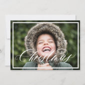 Elegante kerstfotokaart met 2 foto's kaart (Voorkant)