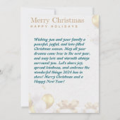 Elegante kerstfotokaart met Pine Branch Delta Kaart (Achterkant)